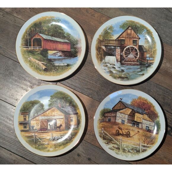 Set of 4 Country Living Legacy Decorative Collector Plates - Picture 1 of 7